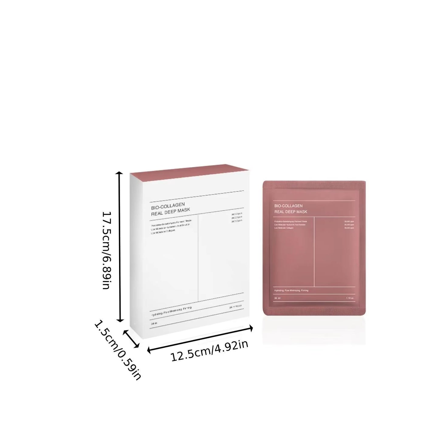 Biocollagen Mask Deep Moisturizing Whitening Niacinamide Mask, Collagen Mask Skin Care Hydrogel Mask Firming Skin