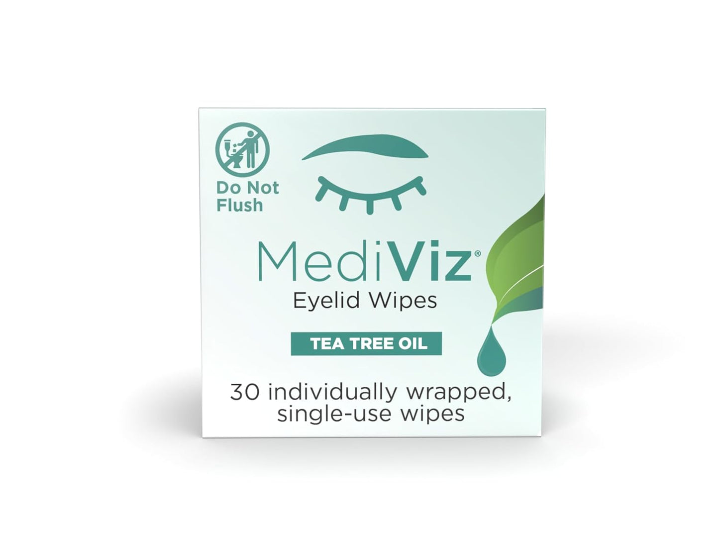 Tea Tree Eyelid Cleanser Wipes – 30 Single-Use Towelettes – Eyelash & Eyelid Wipes for Soothing Dry Eye Irritation, Demodex Removal & More