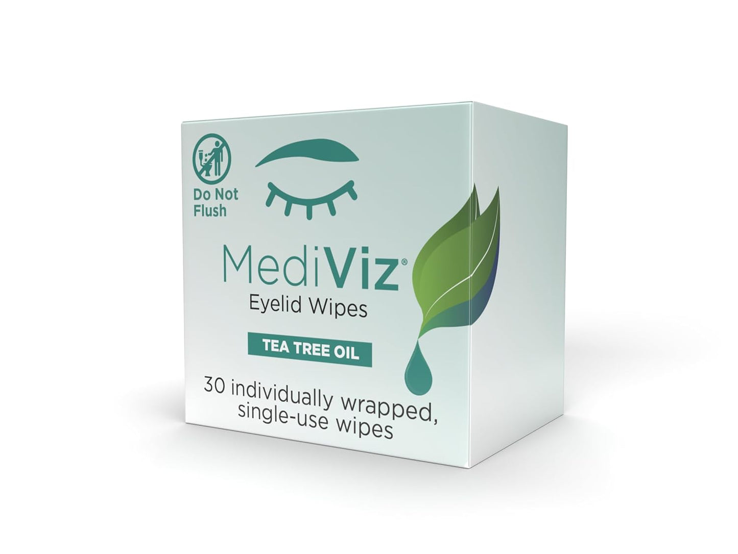 Tea Tree Eyelid Cleanser Wipes – 30 Single-Use Towelettes – Eyelash & Eyelid Wipes for Soothing Dry Eye Irritation, Demodex Removal & More